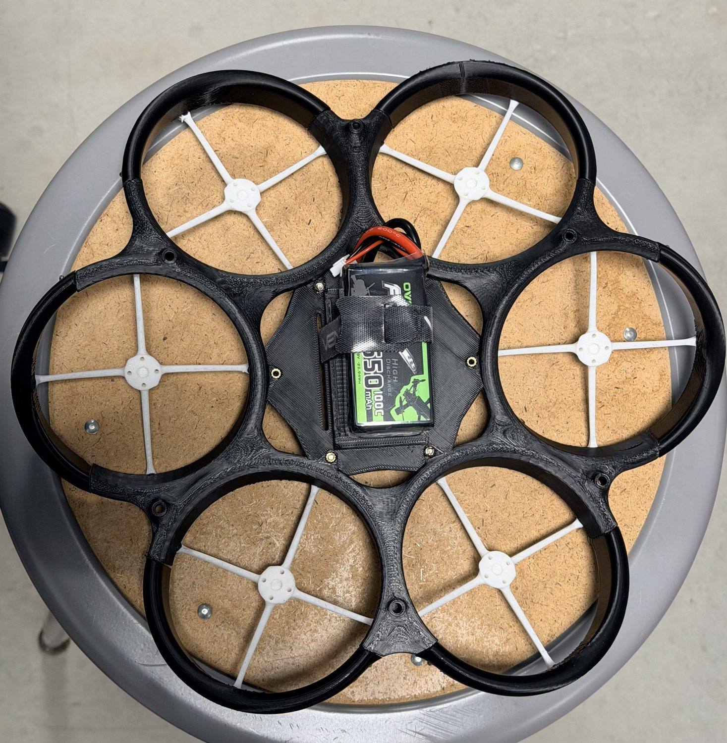 Top-down of the airframe during assembly